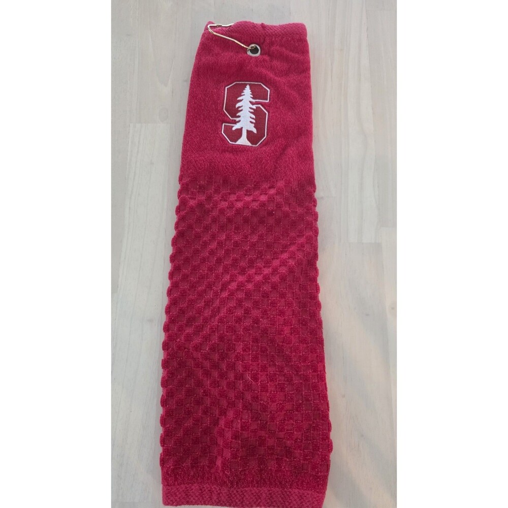 Pro Golf Online Trifold Embroidered Stanford Cardinal Red Towel